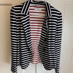 Bailey 44 Navy and White Striped Blazer